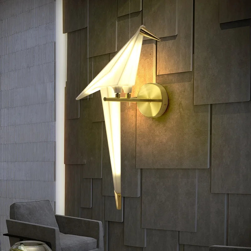 Elegant Parrot Wall Lamp – Modern Bird Shape LED Sconce Light for Bedroom, Living Room & Hallw