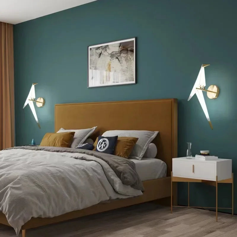 Elegant Parrot Wall Lamp – Modern Bird Shape LED Sconce Light for Bedroom, Living Room & Hallw
