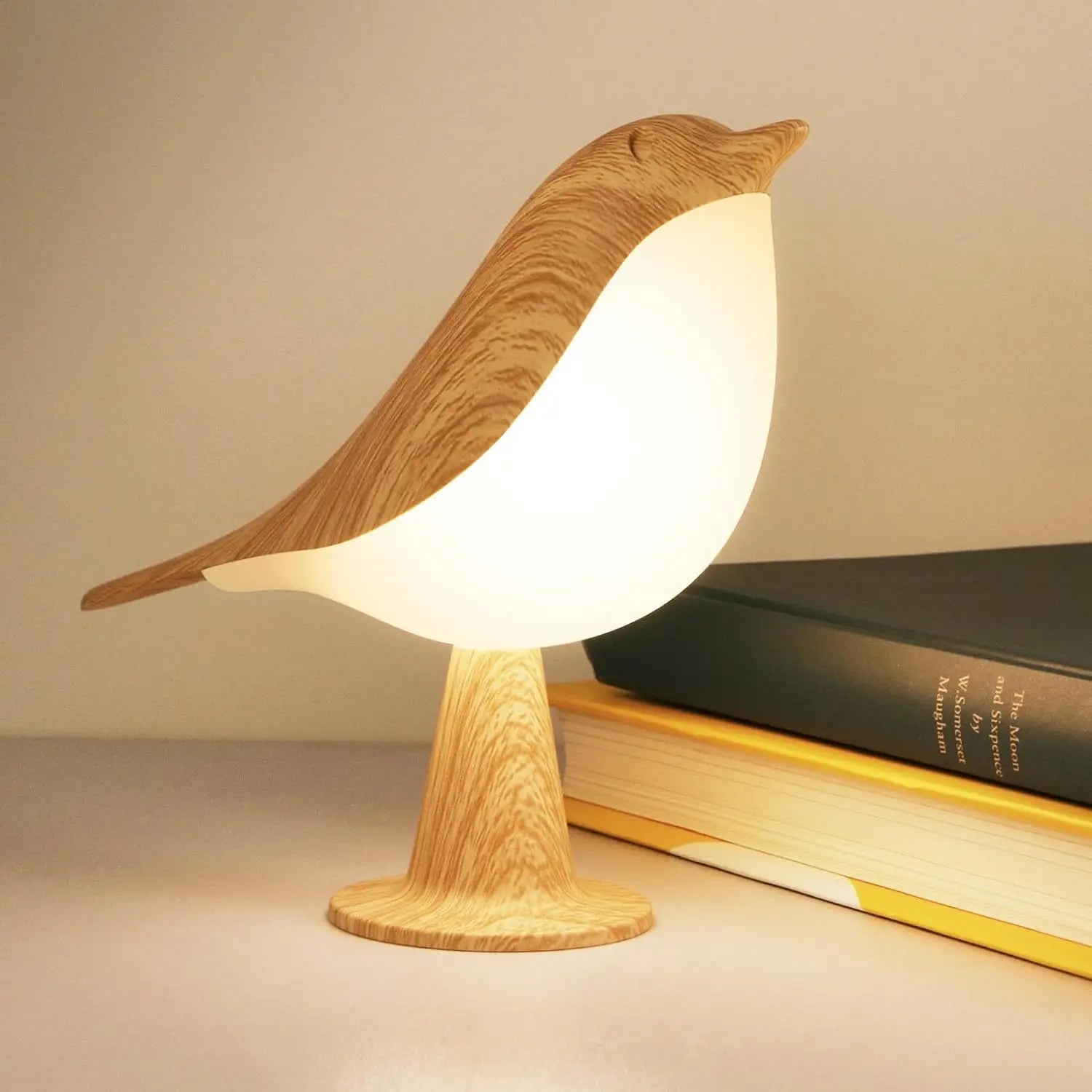 Small Desk Lamp, Bird Lamp Bedside Lamps with 3 Color Temperature and Touch Sensor,Cordless Lamp Kids Night Light