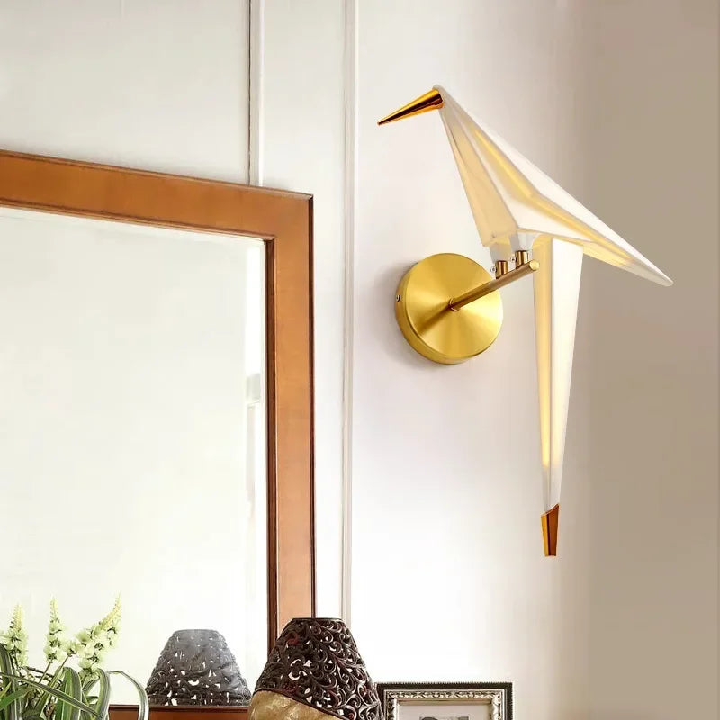 Elegant Parrot Wall Lamp – Modern Bird Shape LED Sconce Light for Bedroom, Living Room & Hallw